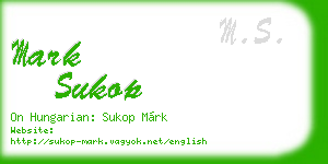 mark sukop business card